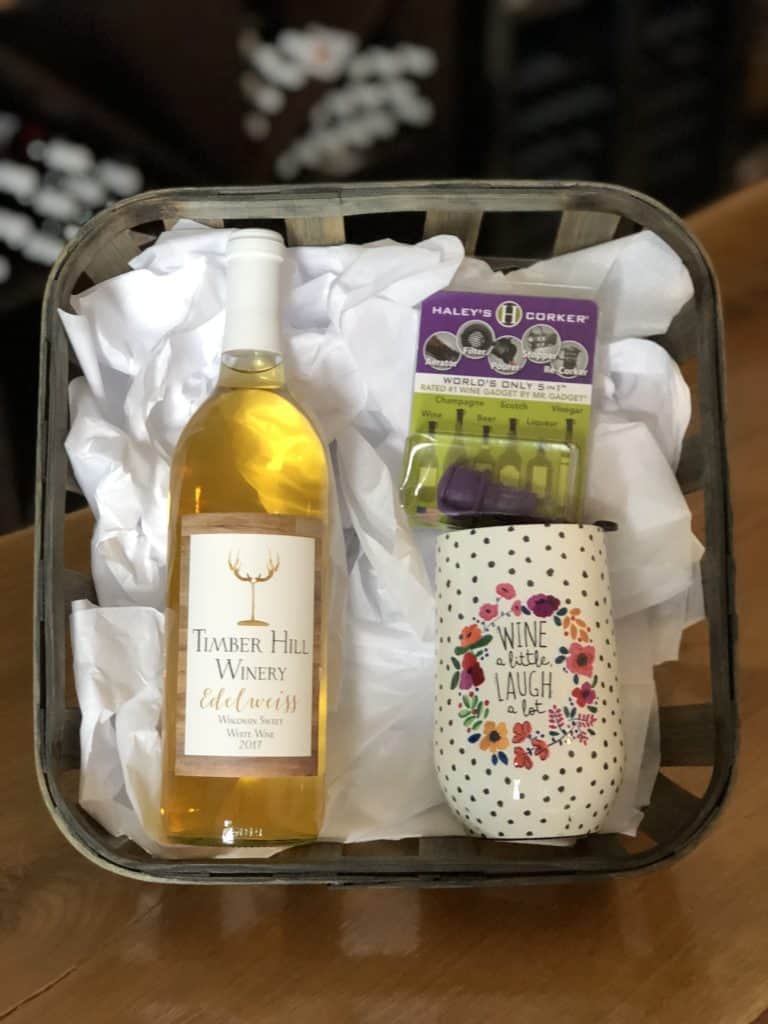 Wine gift basket