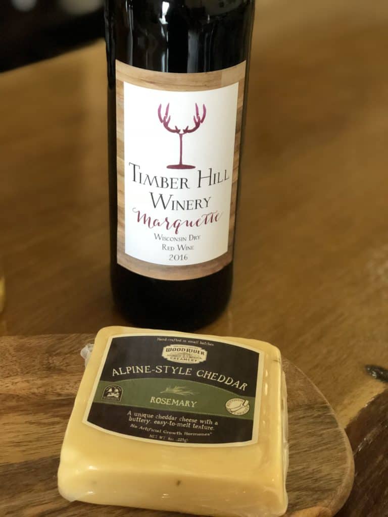 Wisconsin cheese and wine