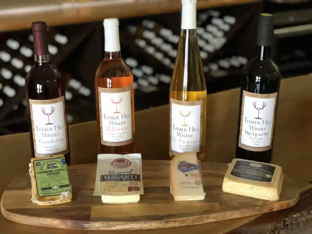 Wisconsin cheese and wine