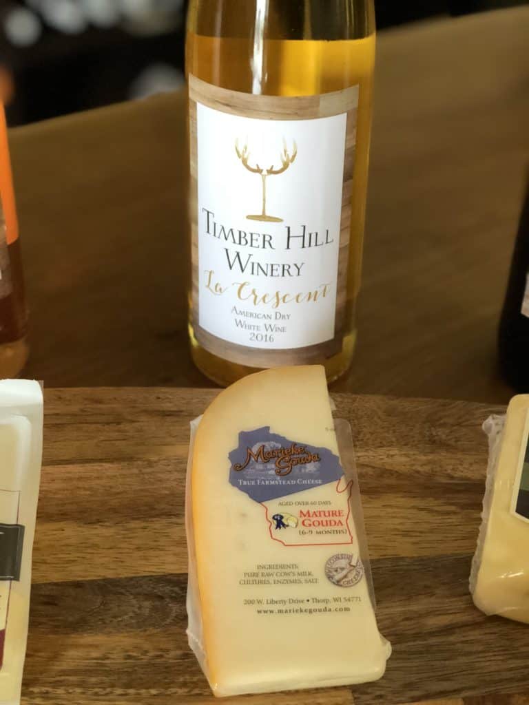 Wisconsin cheese and wine