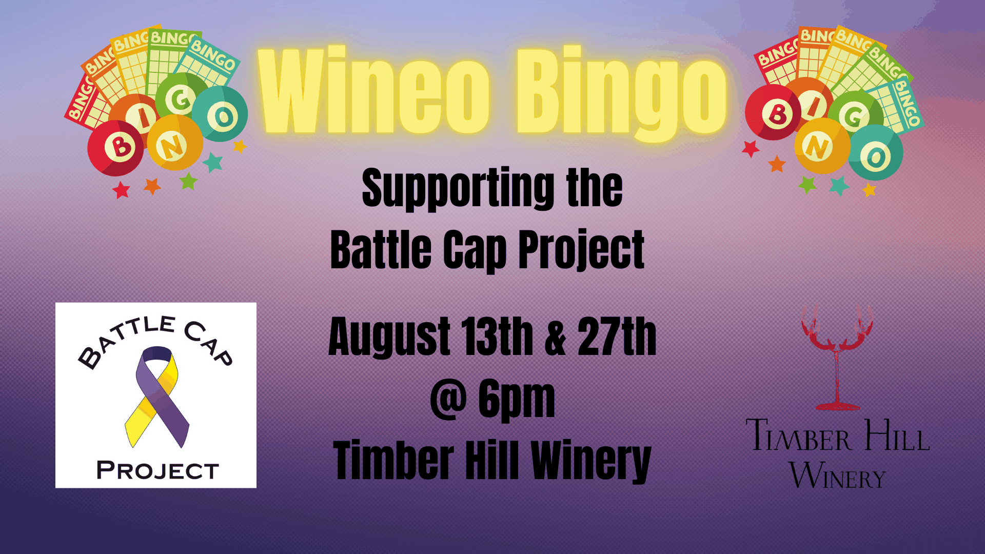 Battle Cap Project Wineo Bingo at Timber Hill Winery Milton, WI