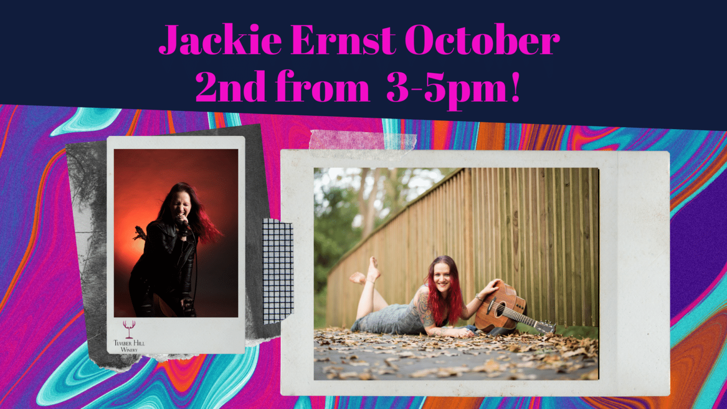 Jackie Ernst at Timber Hill Winery October 2nd from 3-5pm