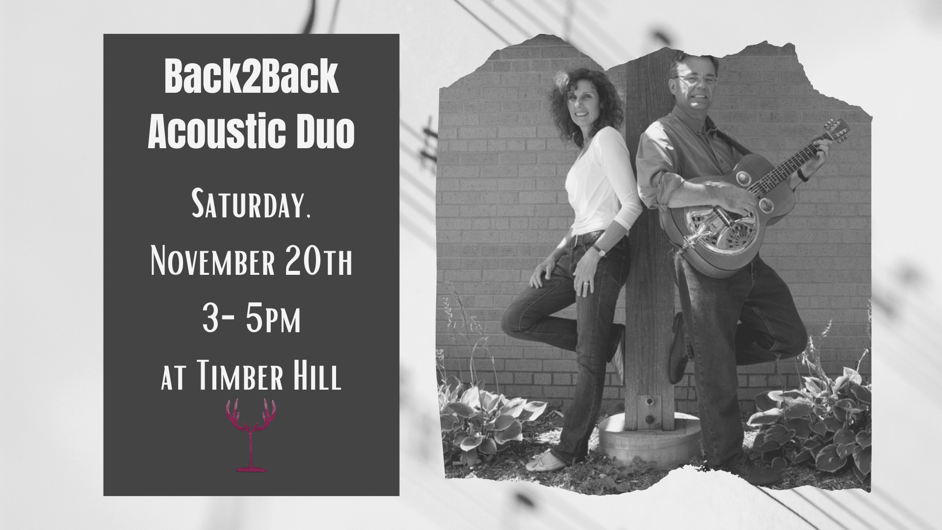 Back2Back Live Music Duo at Timber Hill Winery