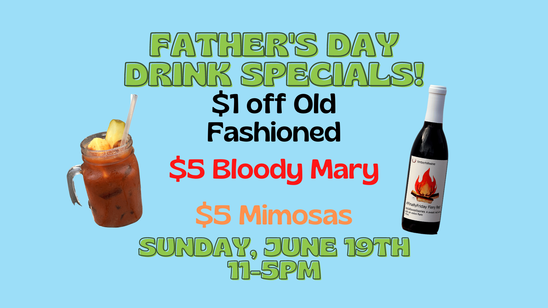 Father's Day Drink Specials at Timber Hill