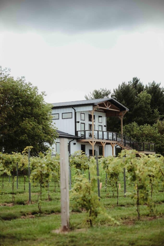Exterior photo of Timber Hill Winery, one of Wisconsin's best wineries